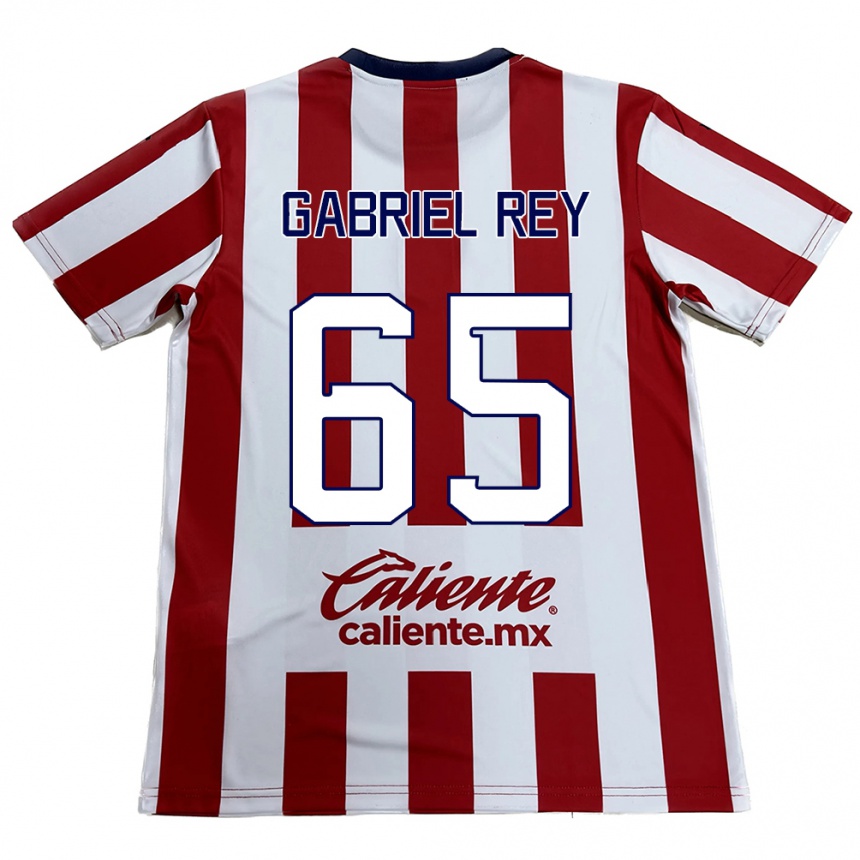 Kids Football Luis Gabriel Rey #65 Red White Home Jersey 2024/25 T-Shirt Uk