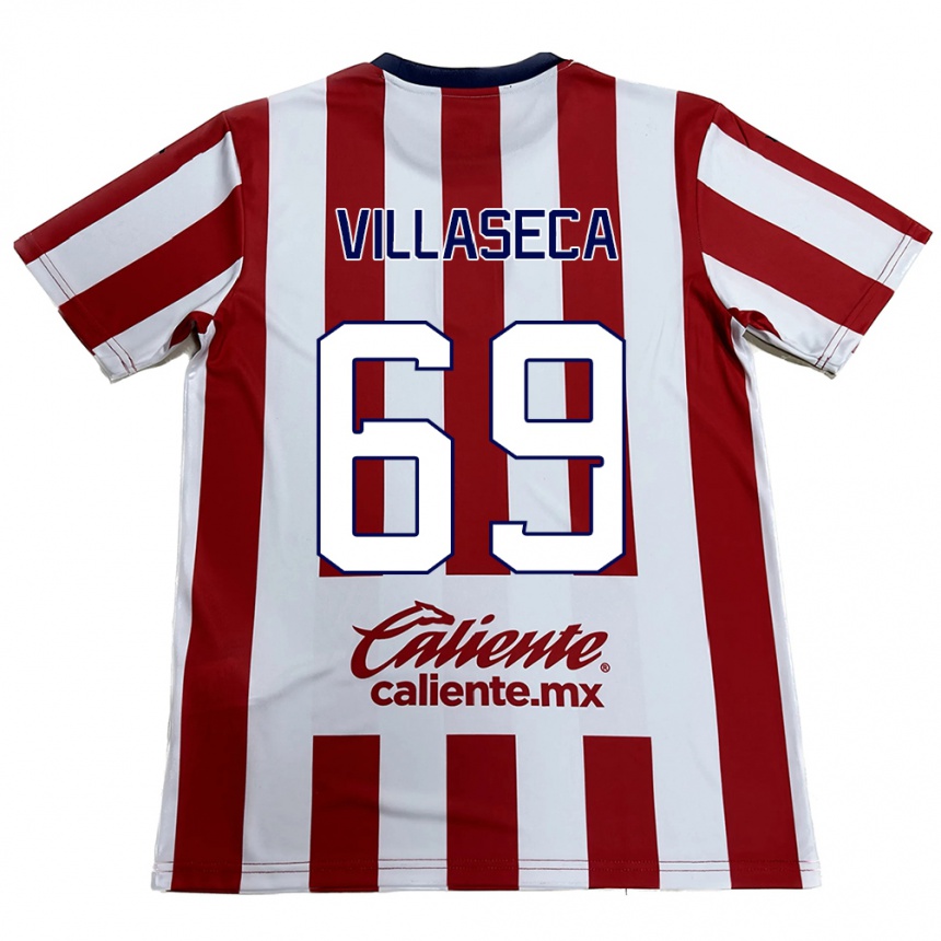 Kids Football Daniel Villaseca #69 Red White Home Jersey 2024/25 T-Shirt Uk