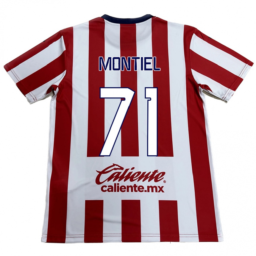 Kids Football Erick Montiel #71 Red White Home Jersey 2024/25 T-Shirt Uk