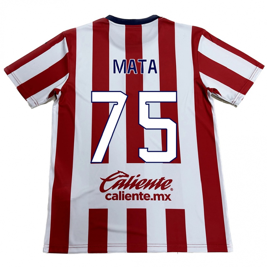 Kids Football Hugo Mata #75 Red White Home Jersey 2024/25 T-Shirt Uk