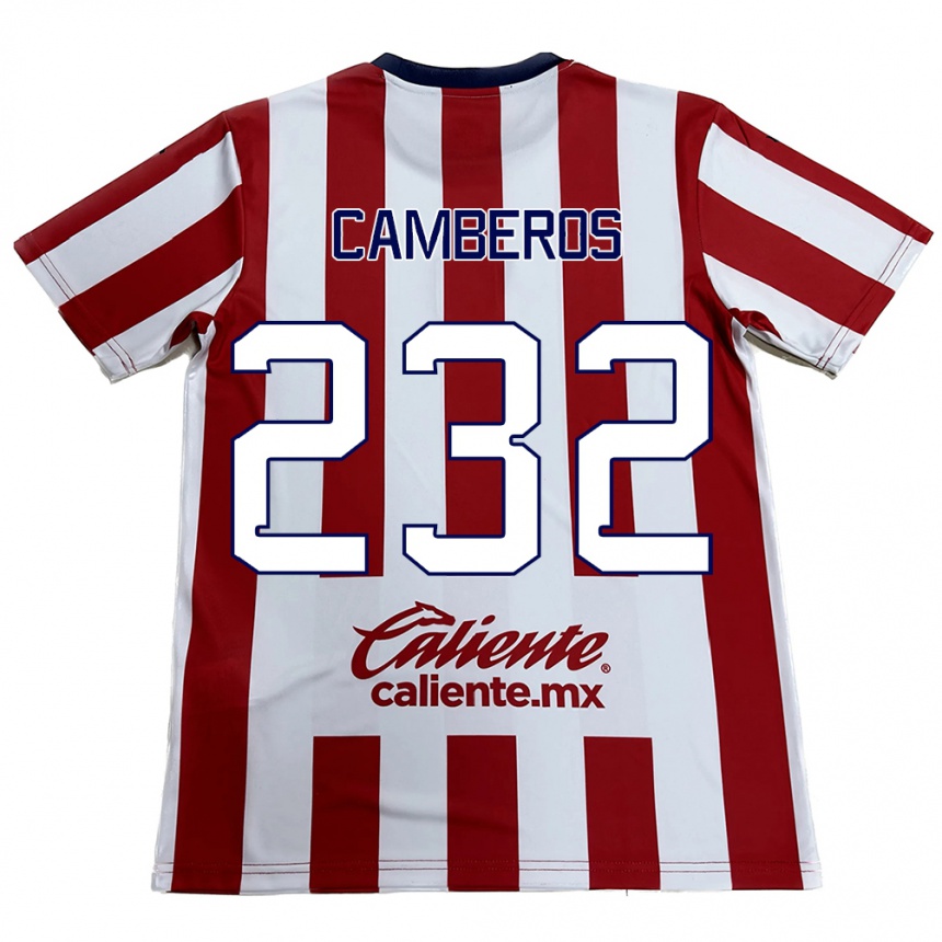 Kids Football Hugo Camberos #232 Red White Home Jersey 2024/25 T-Shirt Uk