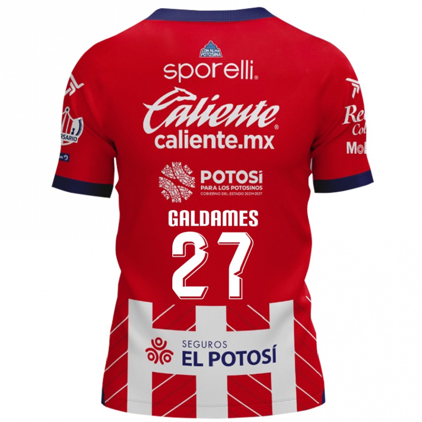 Kids Football Benjamín Galdames #27 Red White Home Jersey 2024/25 T-Shirt Uk