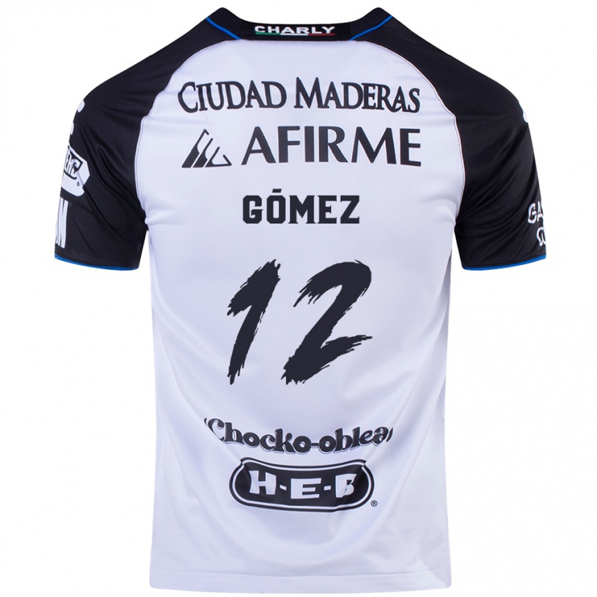 Kids Football Jaime Gómez #12 Black Blue Home Jersey 2024/25 T-Shirt Uk