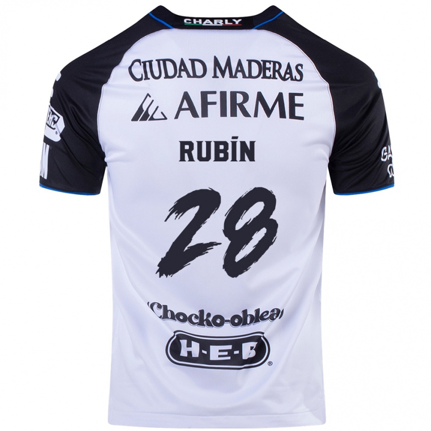 Kids Football Rubio Rubín #28 Black Blue Home Jersey 2024/25 T-Shirt Uk