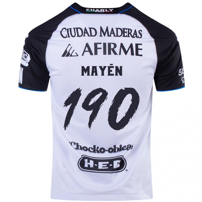 Kids Football Eduardo Mayén #190 Black Blue Home Jersey 2024/25 T-Shirt Uk