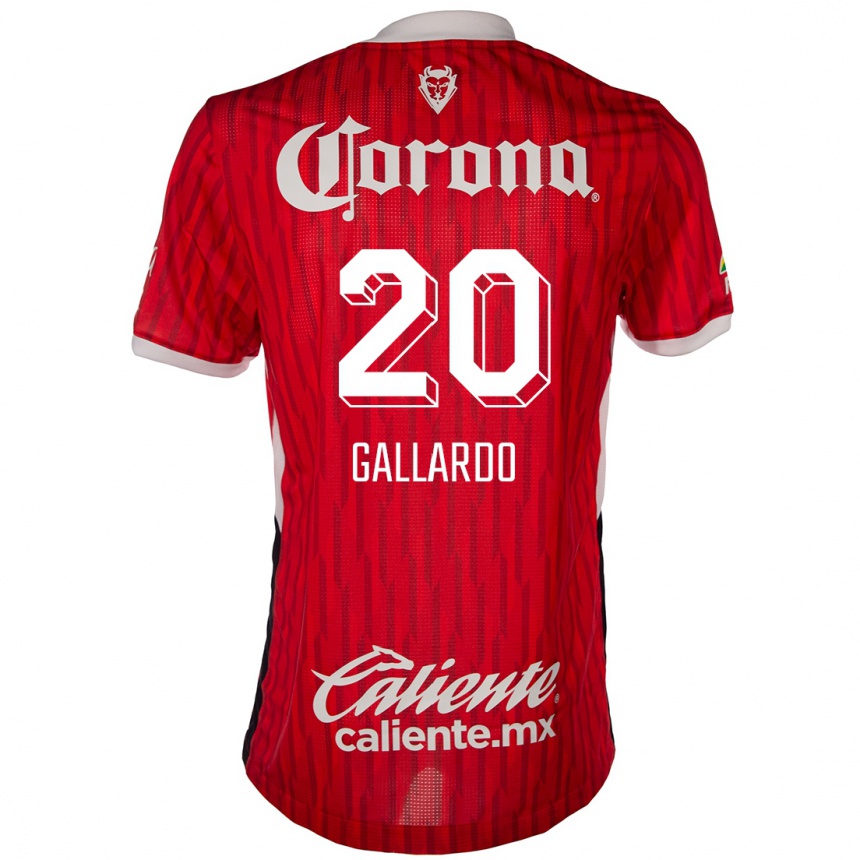 Kids Football Jesús Gallardo #20 Red White Home Jersey 2024/25 T-Shirt Uk