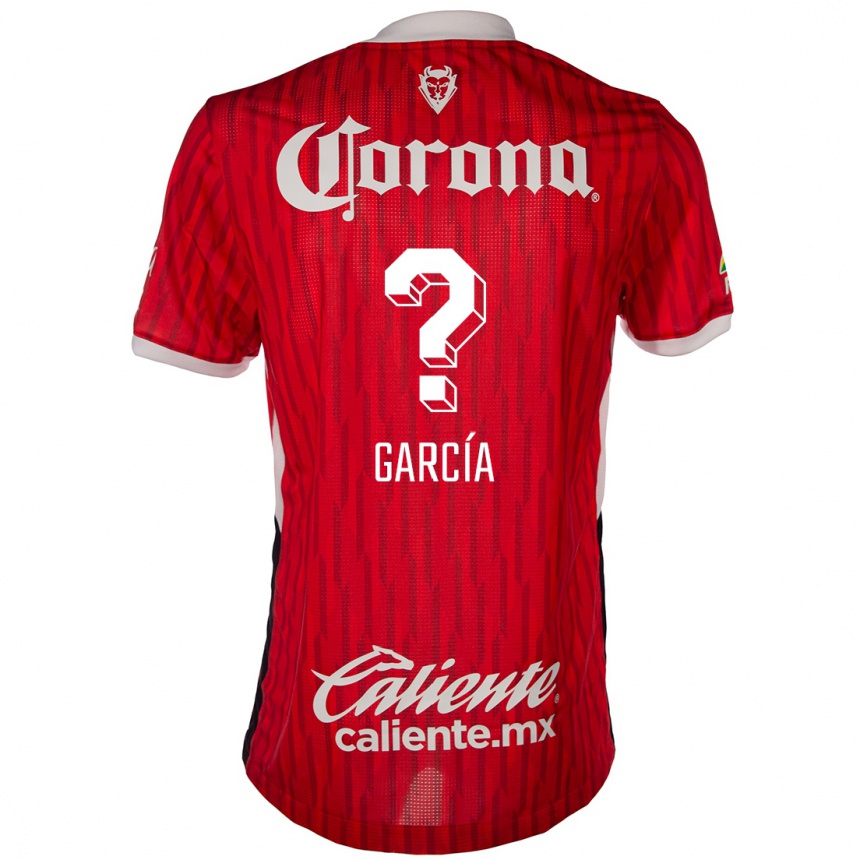 Kids Football Carlos García #0 Red White Home Jersey 2024/25 T-Shirt Uk