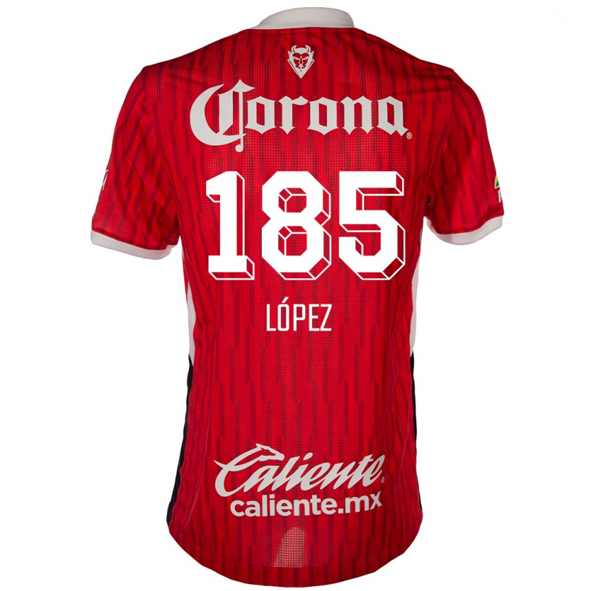 Kids Football David López #185 Red White Home Jersey 2024/25 T-Shirt Uk