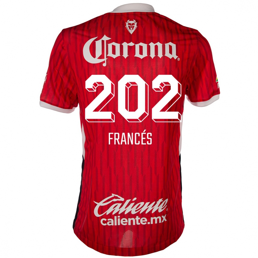 Kids Football Lenin Francés #202 Red White Home Jersey 2024/25 T-Shirt Uk