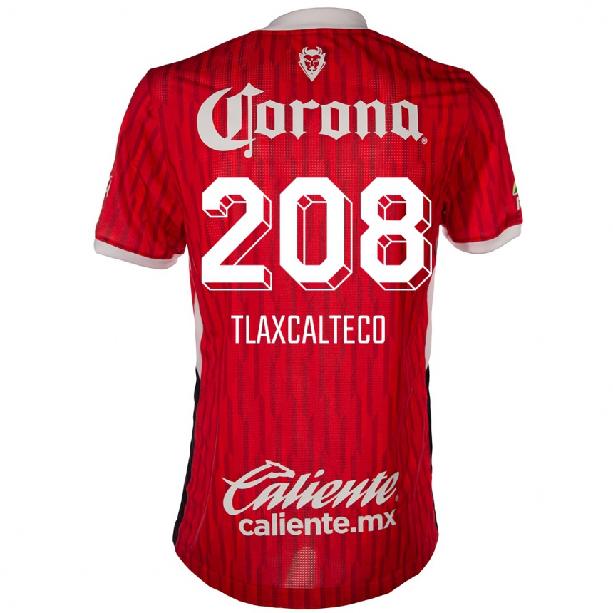 Kids Football Sait Tlaxcalteco #208 Red White Home Jersey 2024/25 T-Shirt Uk