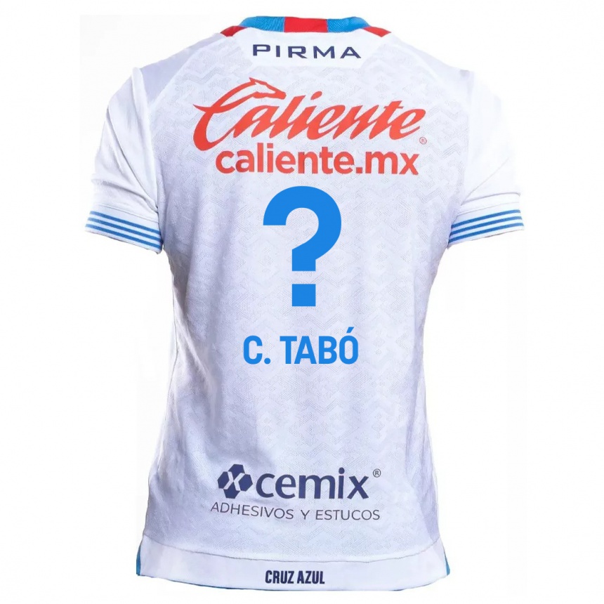 Kids Football Christian Tabó #0 White Blue Away Jersey 2024/25 T-Shirt Uk