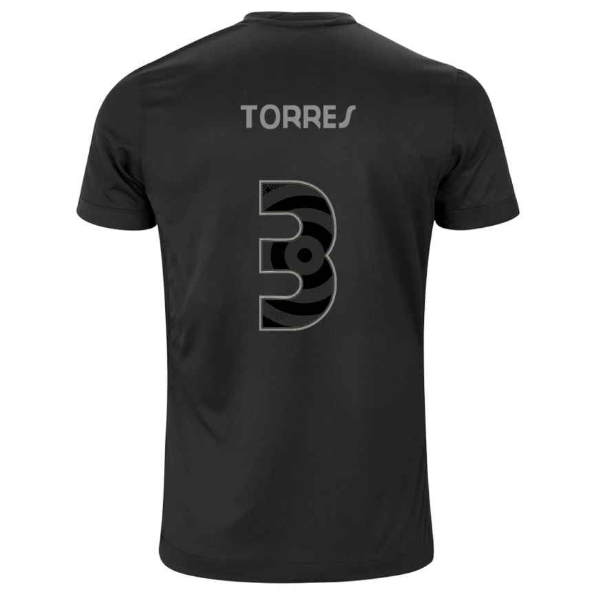 Kids Football Félix Torres #3 Black Away Jersey 2024/25 T-Shirt Uk