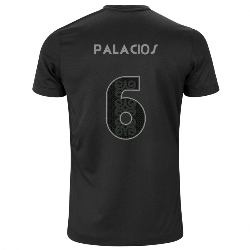 Kids Football Diego Palacios #6 Black Away Jersey 2024/25 T-Shirt Uk