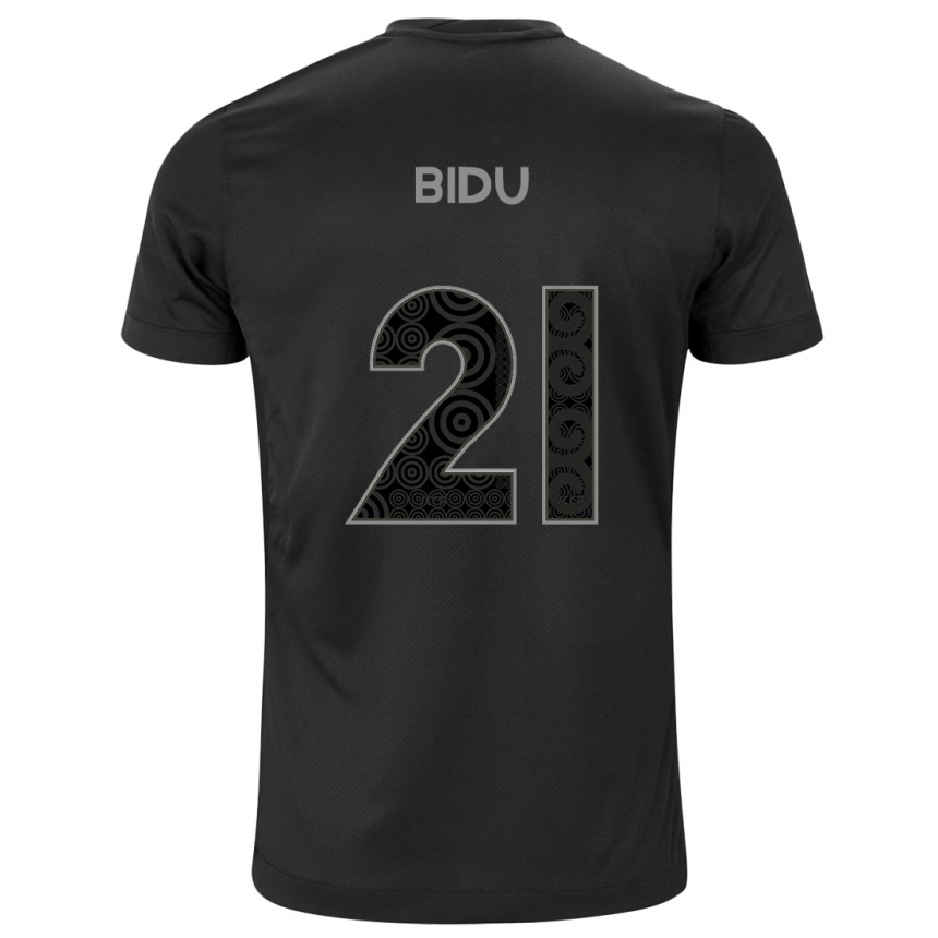 Kids Football Matheus Bidu #21 Black Away Jersey 2024/25 T-Shirt Uk