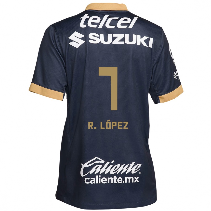 Kids Football Rodrigo López #7 Obsidian Gold White Away Jersey 2024/25 T-Shirt Uk