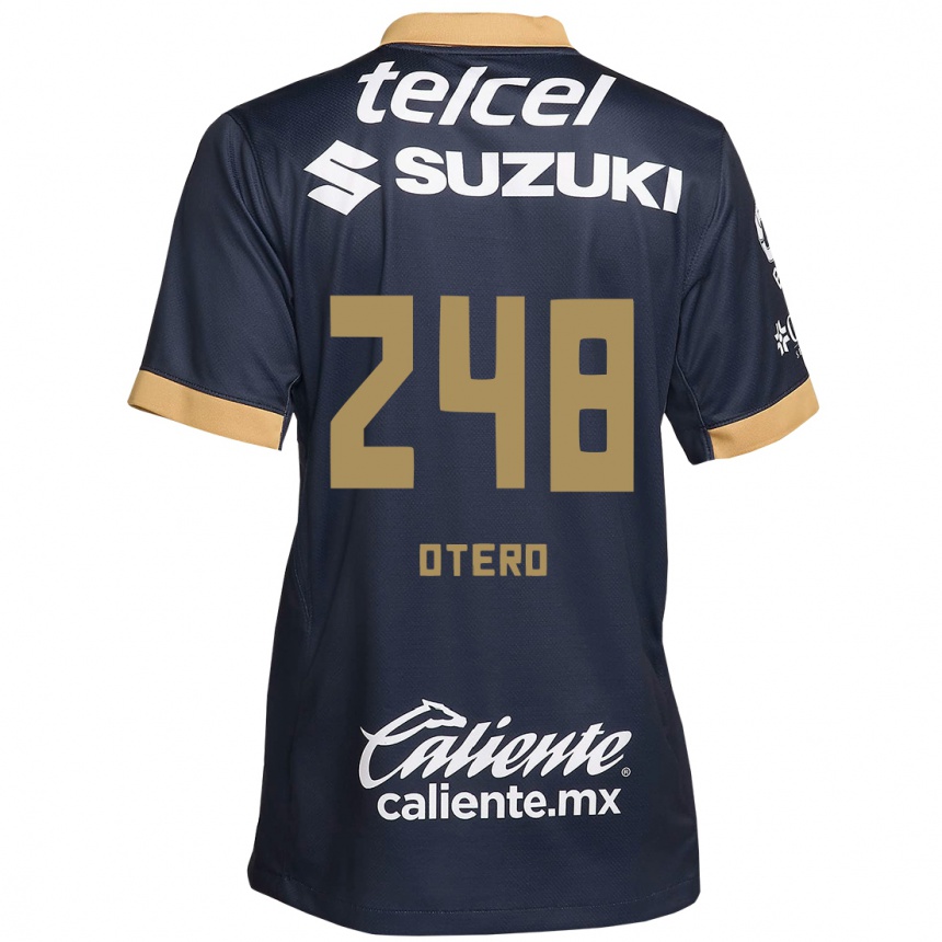 Kids Football Jonathan Otero #248 Obsidian Gold White Away Jersey 2024/25 T-Shirt Uk