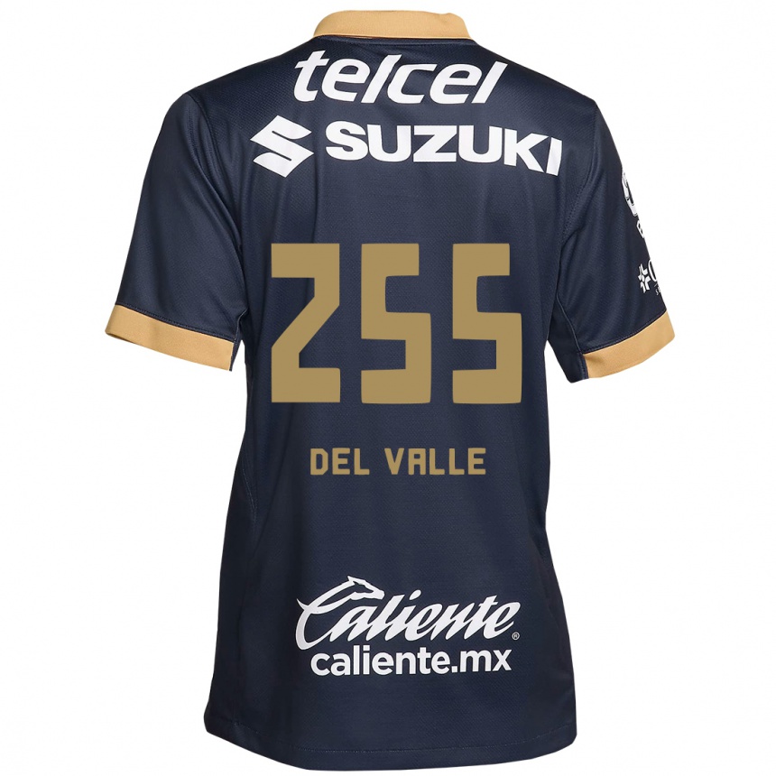 Kids Football Yonathan Del Valle #255 Obsidian Gold White Away Jersey 2024/25 T-Shirt Uk