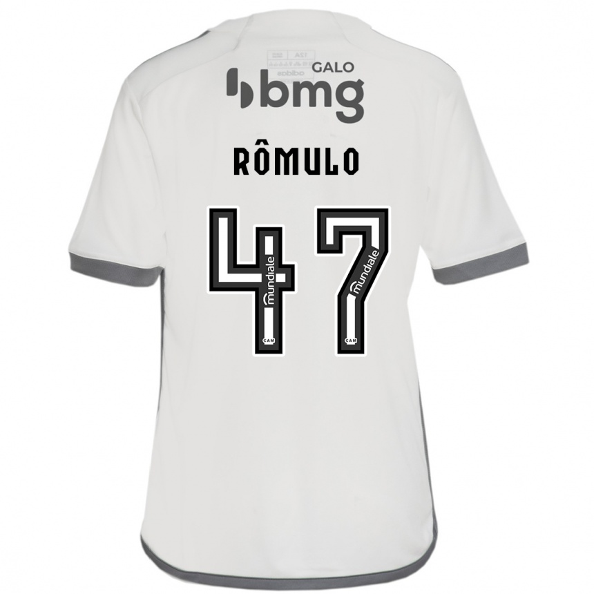 Kids Football Rômulo #47 Off White Away Jersey 2024/25 T-Shirt Uk