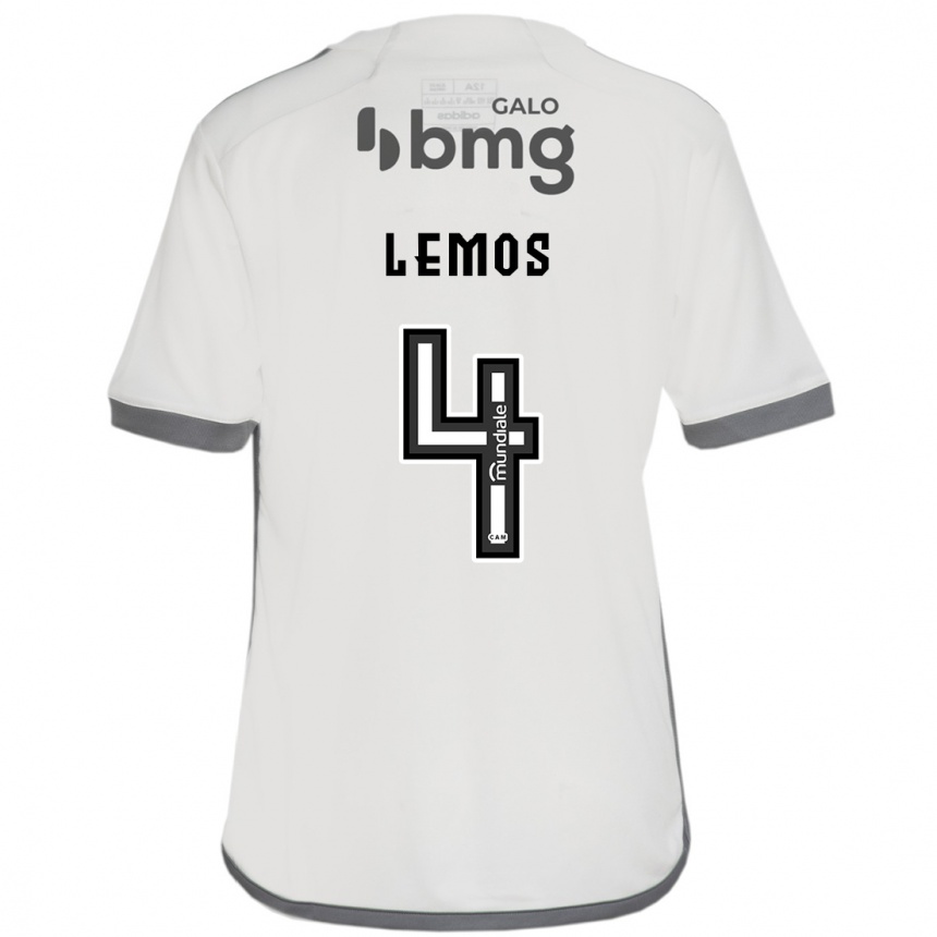 Kids Football Mauricio Lemos #4 Off White Away Jersey 2024/25 T-Shirt Uk