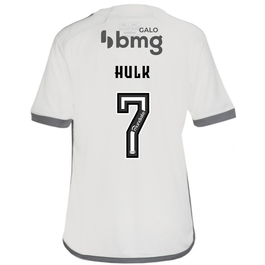 Kids Football Hulk #7 Off White Away Jersey 2024/25 T-Shirt Uk