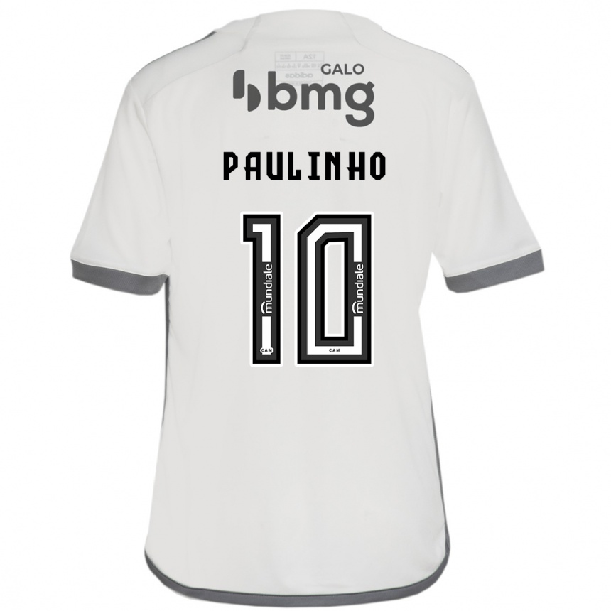 Kids Football Paulinho #10 Off White Away Jersey 2024/25 T-Shirt Uk