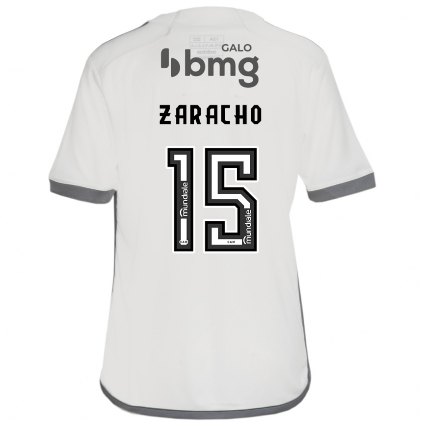 Kids Football Matías Zaracho #15 Off White Away Jersey 2024/25 T-Shirt Uk