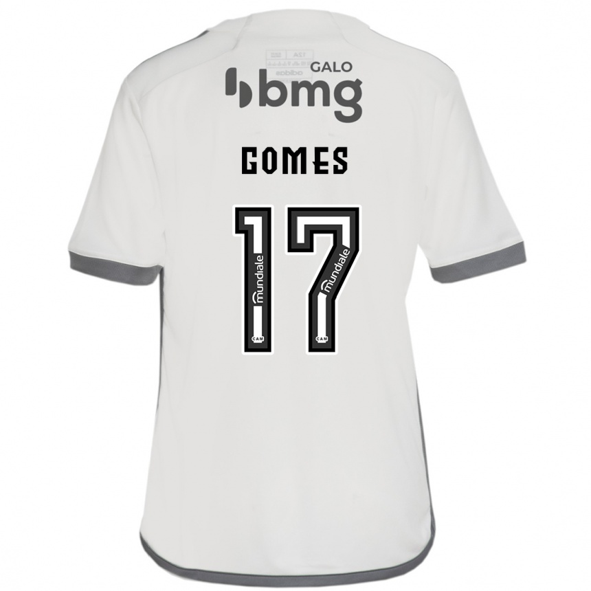 Kids Football Igor Gomes #17 Off White Away Jersey 2024/25 T-Shirt Uk