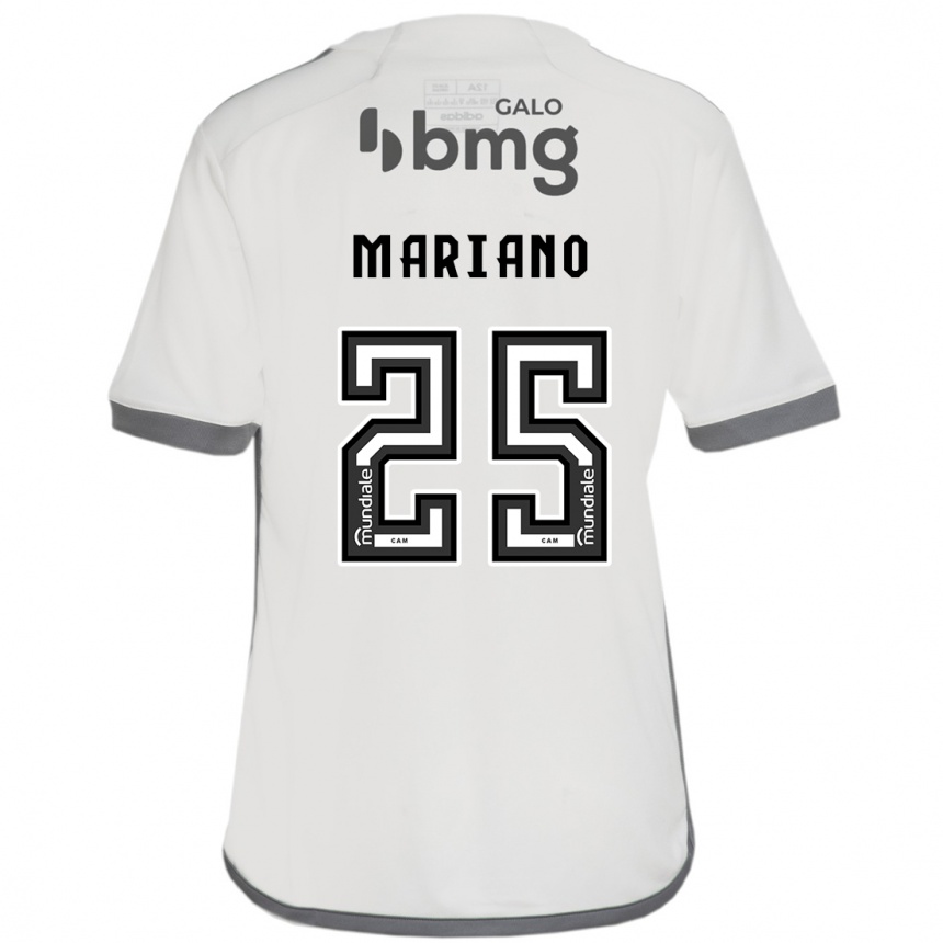 Kids Football Mariano #25 Off White Away Jersey 2024/25 T-Shirt Uk