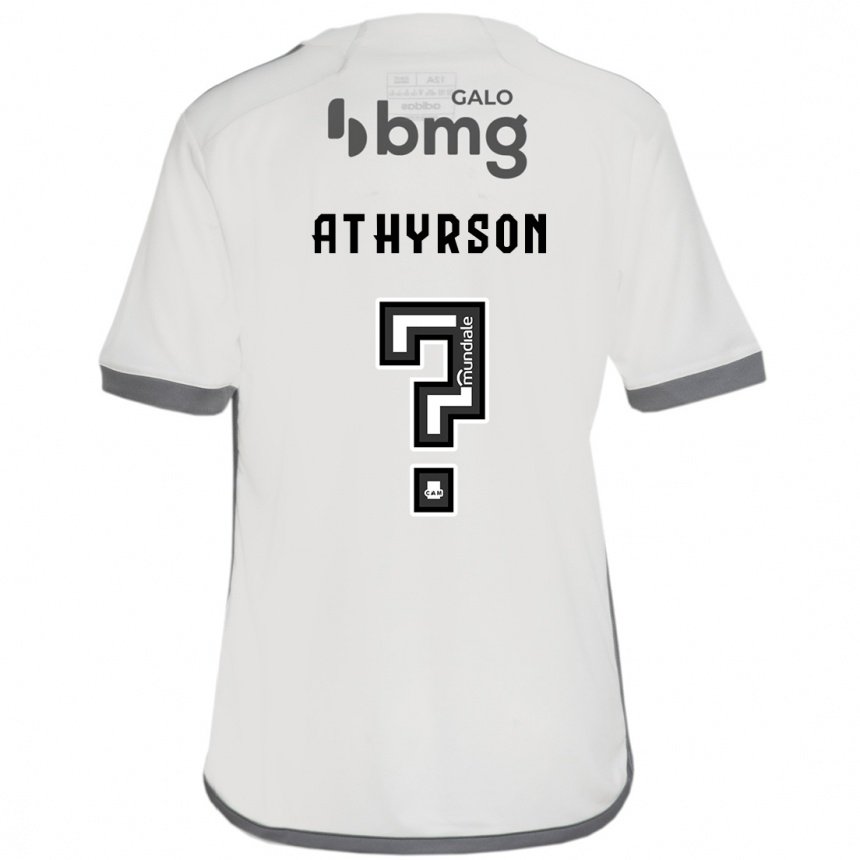 Kids Football Athyrson #0 Off White Away Jersey 2024/25 T-Shirt Uk