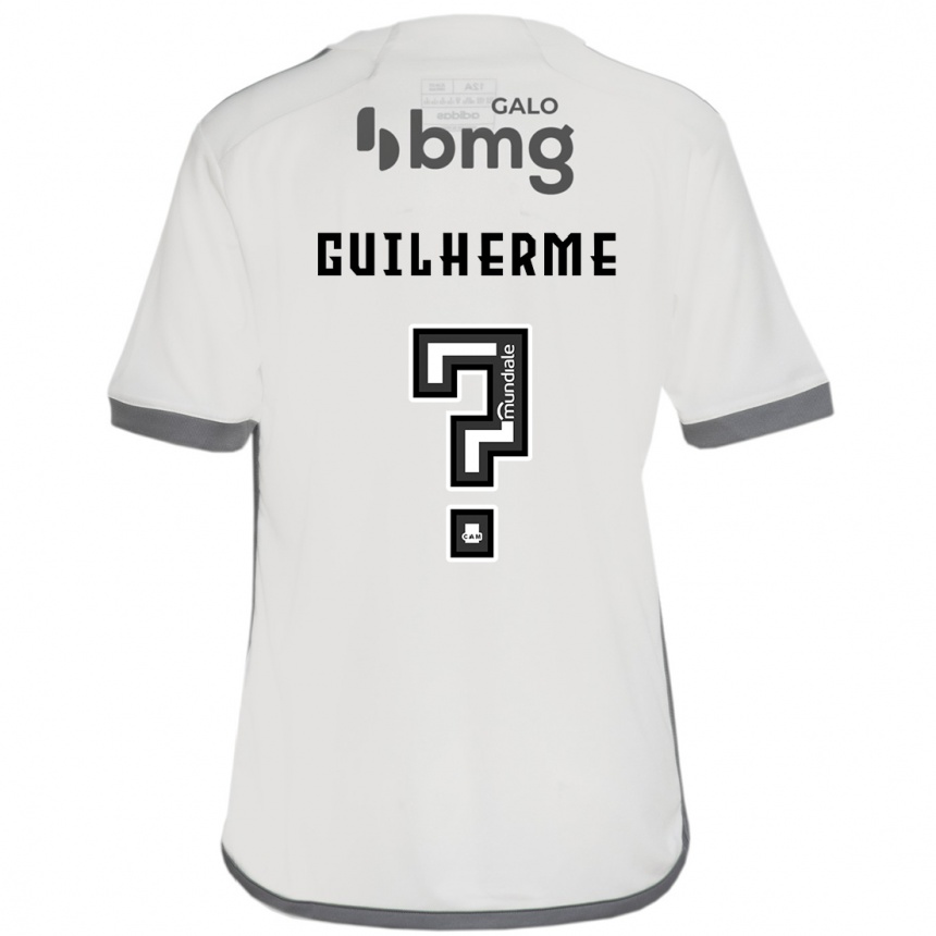 Kids Football Kauan Guilherme #0 Off White Away Jersey 2024/25 T-Shirt Uk