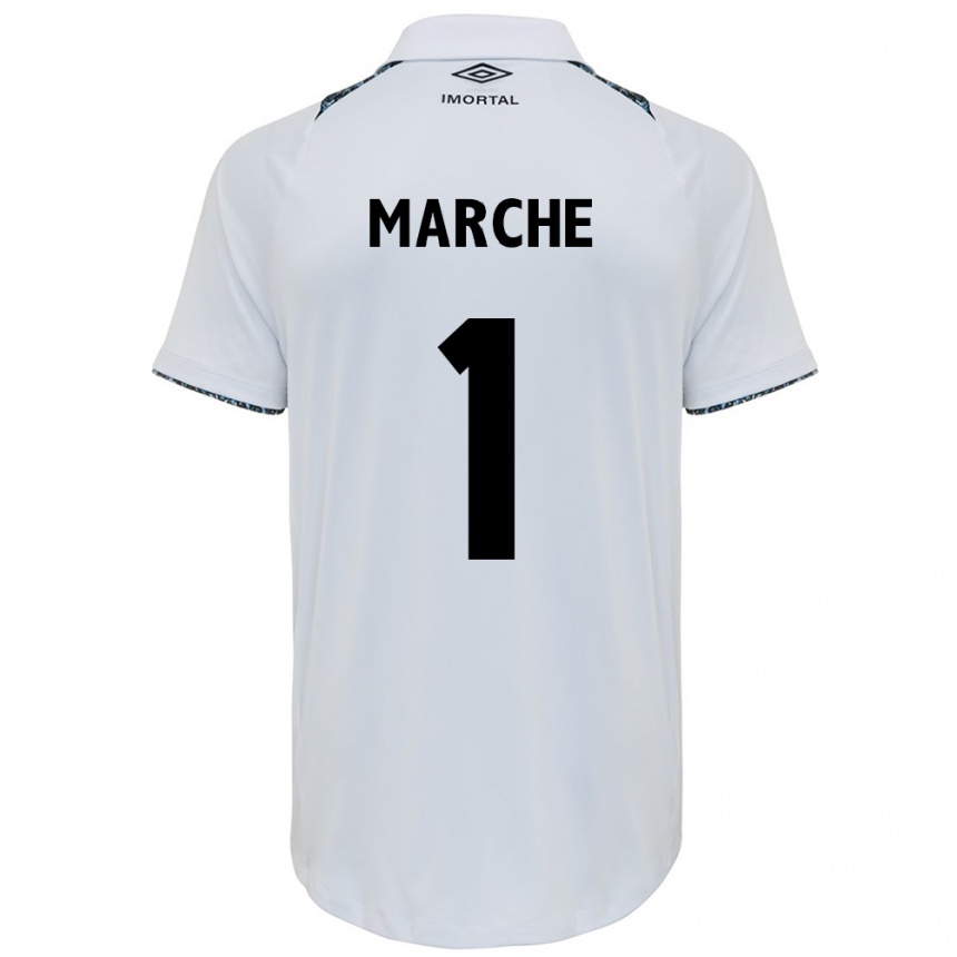 Kids Football Agustín Marchesín #1 White Blue Away Jersey 2024/25 T-Shirt Uk