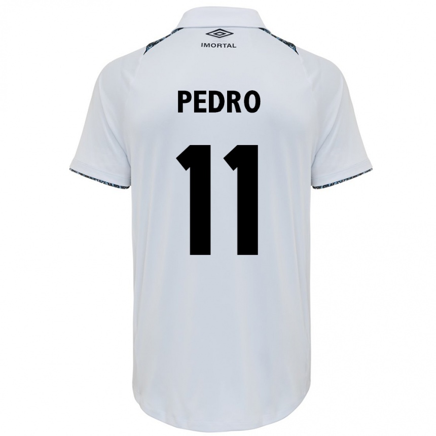 Kids Football João Pedro #11 White Blue Away Jersey 2024/25 T-Shirt Uk