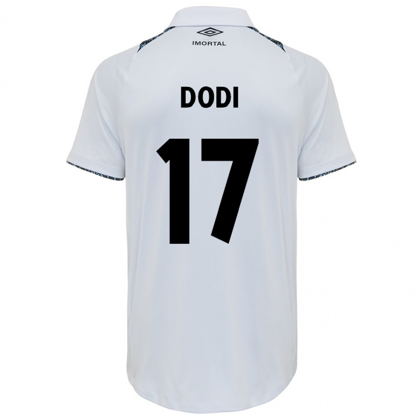 Kids Football Dodi #17 White Blue Away Jersey 2024/25 T-Shirt Uk