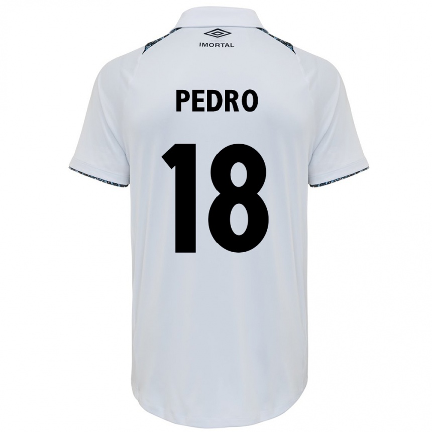 Kids Football João Pedro #18 White Blue Away Jersey 2024/25 T-Shirt Uk