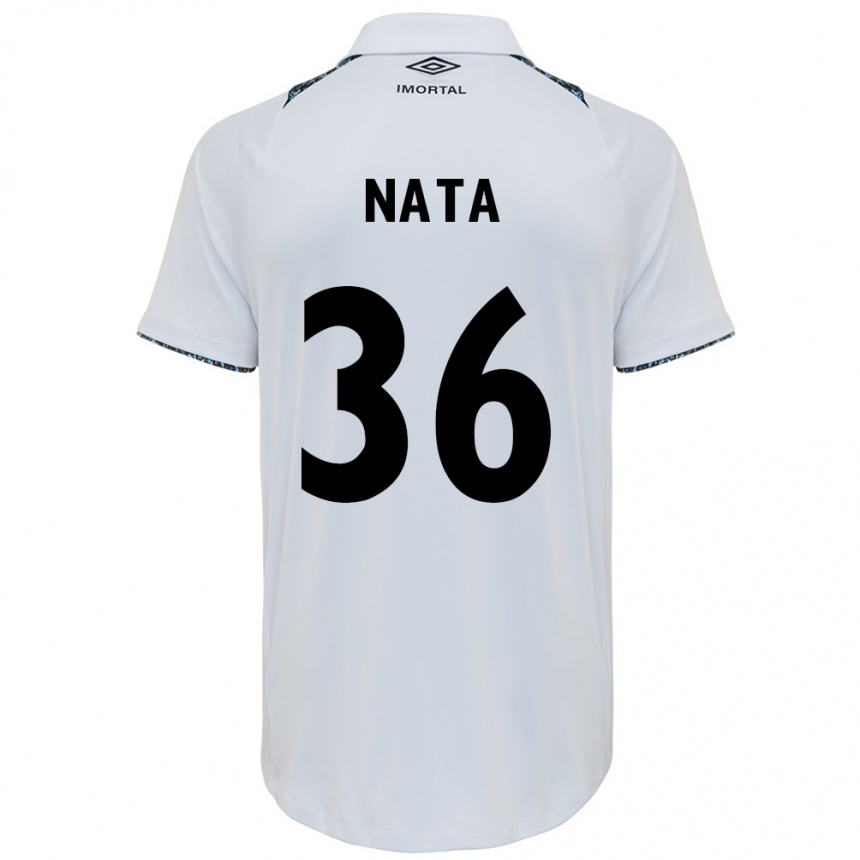 Kids Football Natã #36 White Blue Away Jersey 2024/25 T-Shirt Uk