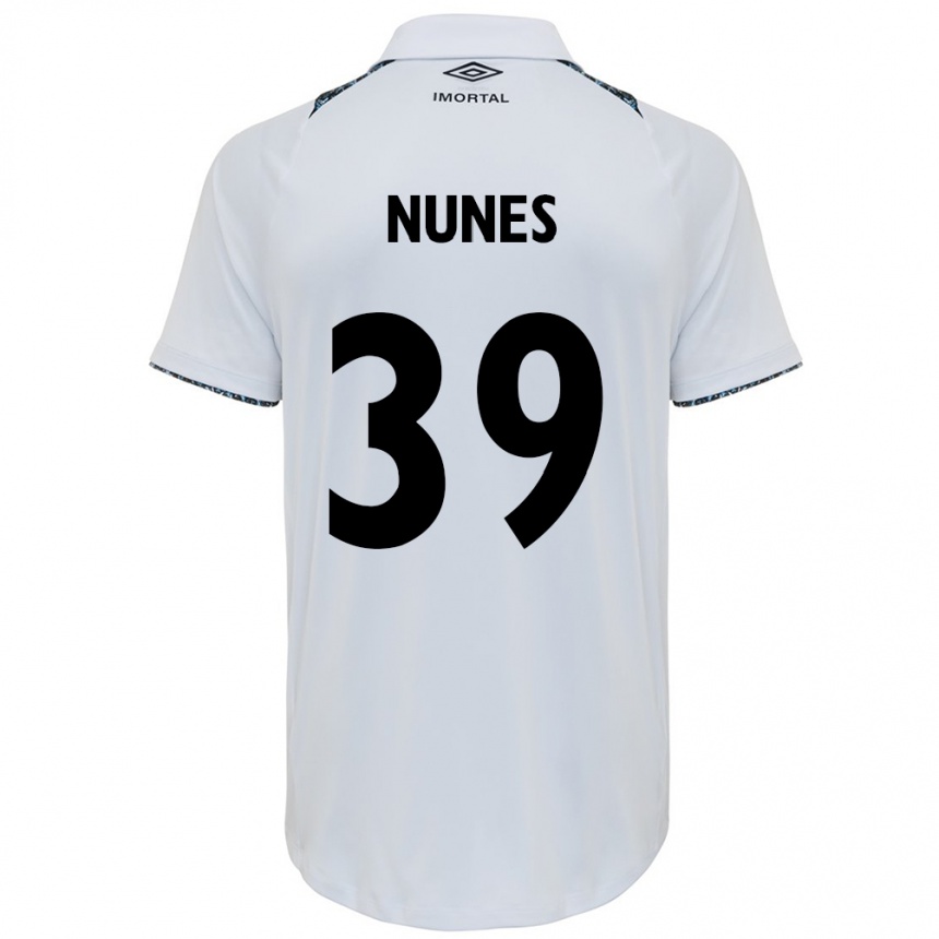 Kids Football Gustavo Gomes #39 White Blue Away Jersey 2024/25 T-Shirt Uk