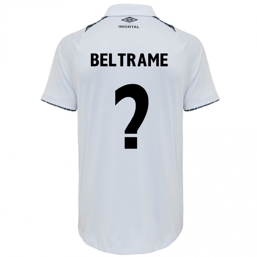 Kids Football Thiago Beltrame #0 White Blue Away Jersey 2024/25 T-Shirt Uk