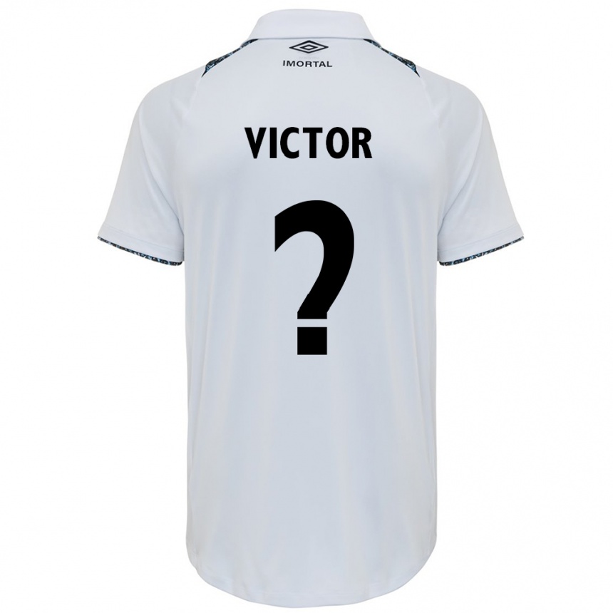 Kids Football João Victor Castelo #0 White Blue Away Jersey 2024/25 T-Shirt Uk