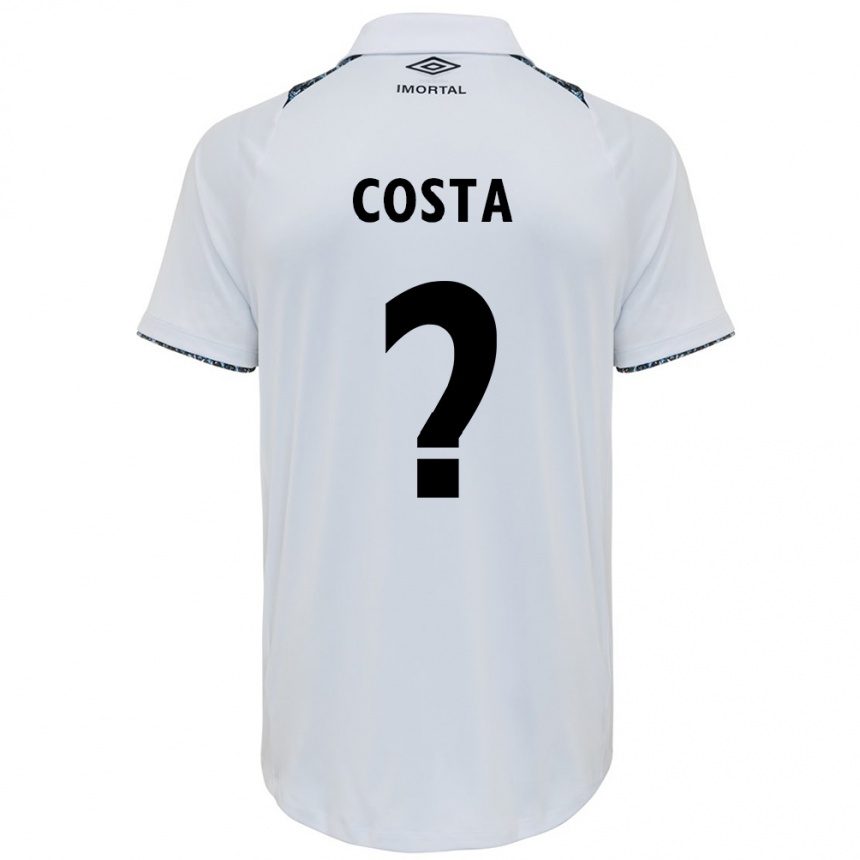 Kids Football Wesley Costa #0 White Blue Away Jersey 2024/25 T-Shirt Uk