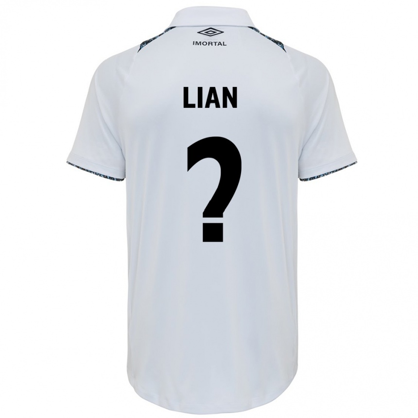 Kids Football Lian #0 White Blue Away Jersey 2024/25 T-Shirt Uk