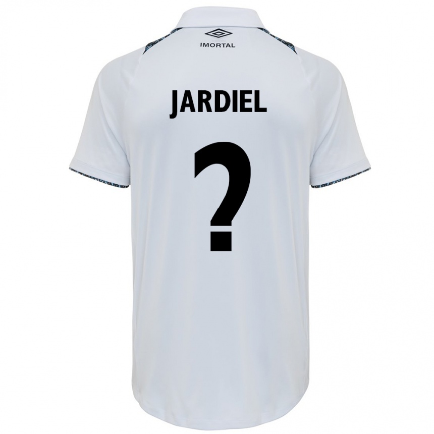 Kids Football Jardiel #0 White Blue Away Jersey 2024/25 T-Shirt Uk