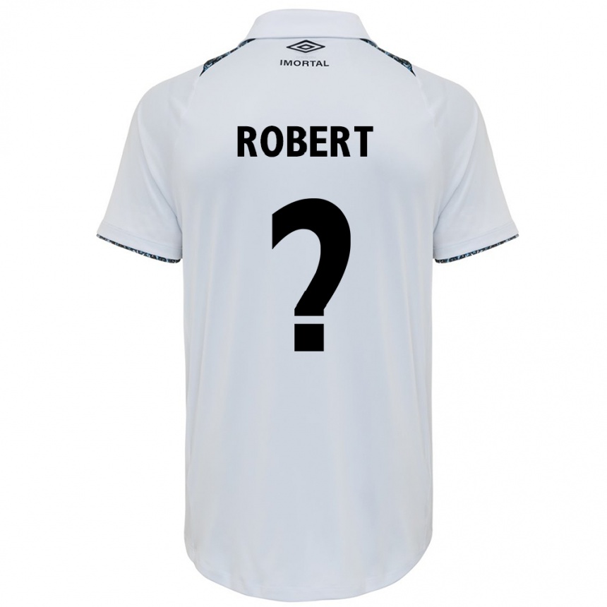 Kids Football Robert #0 White Blue Away Jersey 2024/25 T-Shirt Uk