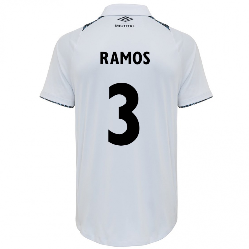 Kids Football João Ramos #3 White Blue Away Jersey 2024/25 T-Shirt Uk