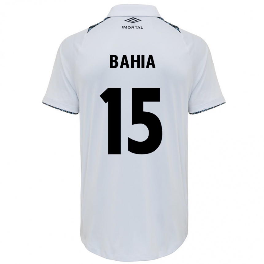 Kids Football Raíssa Bahia #15 White Blue Away Jersey 2024/25 T-Shirt Uk