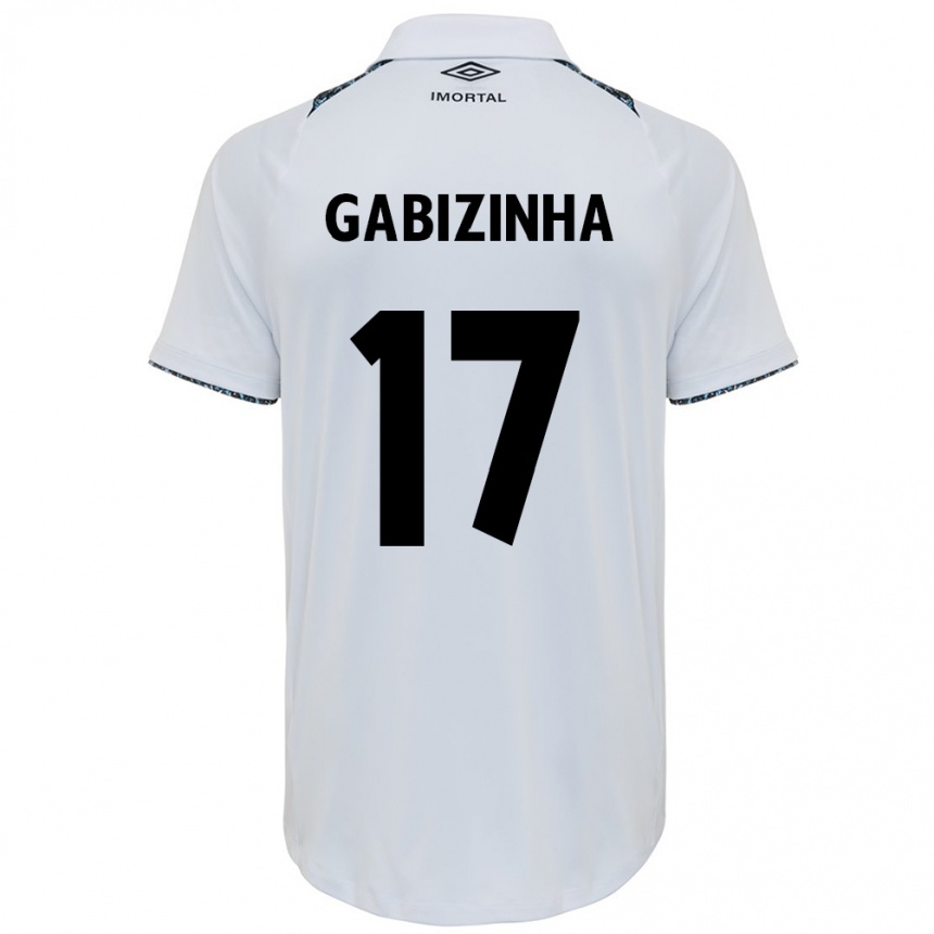 Kids Football Gabizinha #17 White Blue Away Jersey 2024/25 T-Shirt Uk