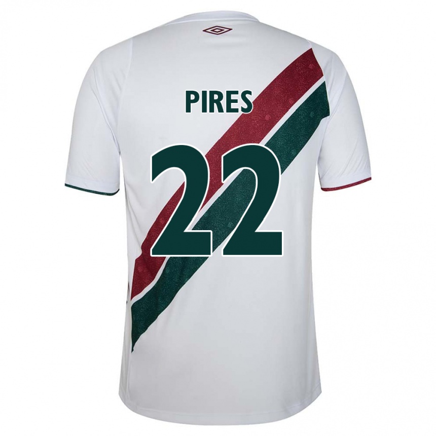 Kids Football Gabriel Pires #22 White Green Maroon Away Jersey 2024/25 T-Shirt Uk