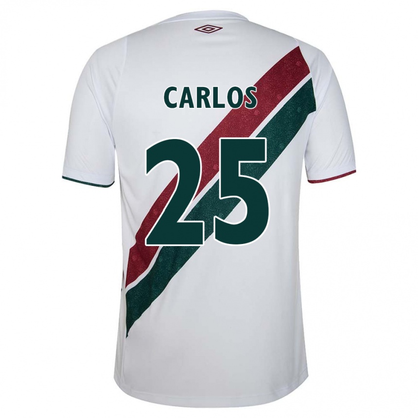 Kids Football Antônio Carlos #25 White Green Maroon Away Jersey 2024/25 T-Shirt Uk