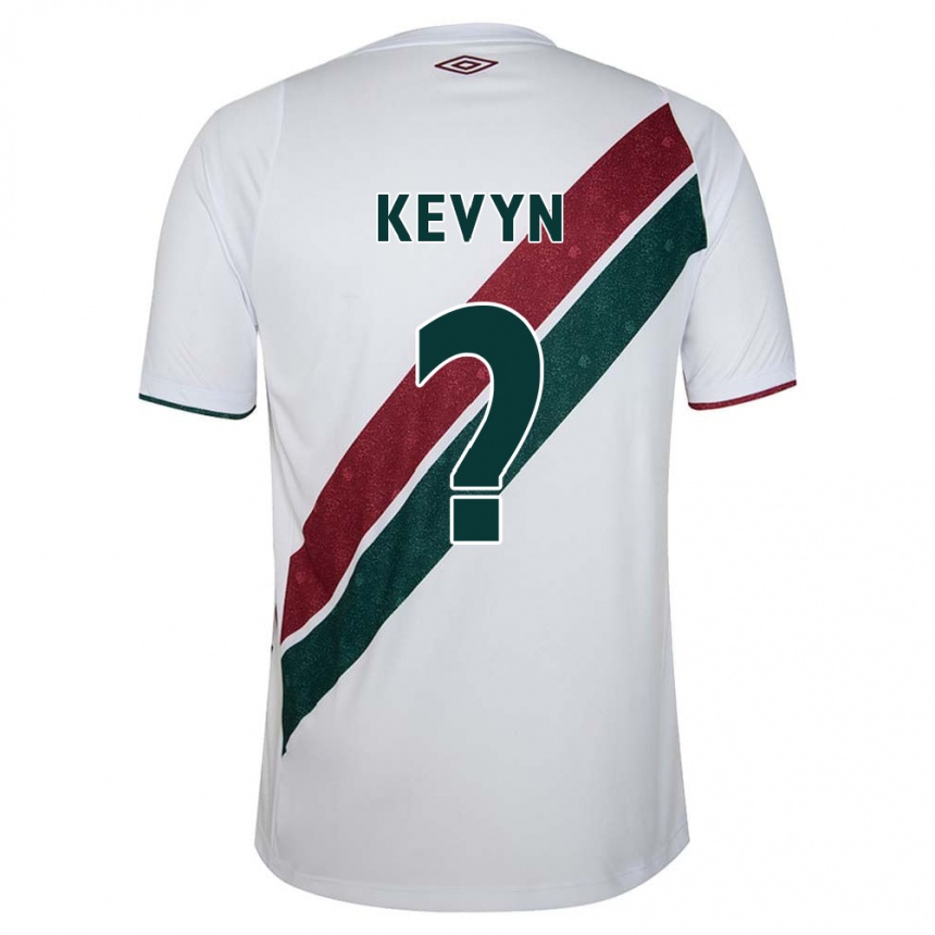 Kids Football Kevyn #0 White Green Maroon Away Jersey 2024/25 T-Shirt Uk