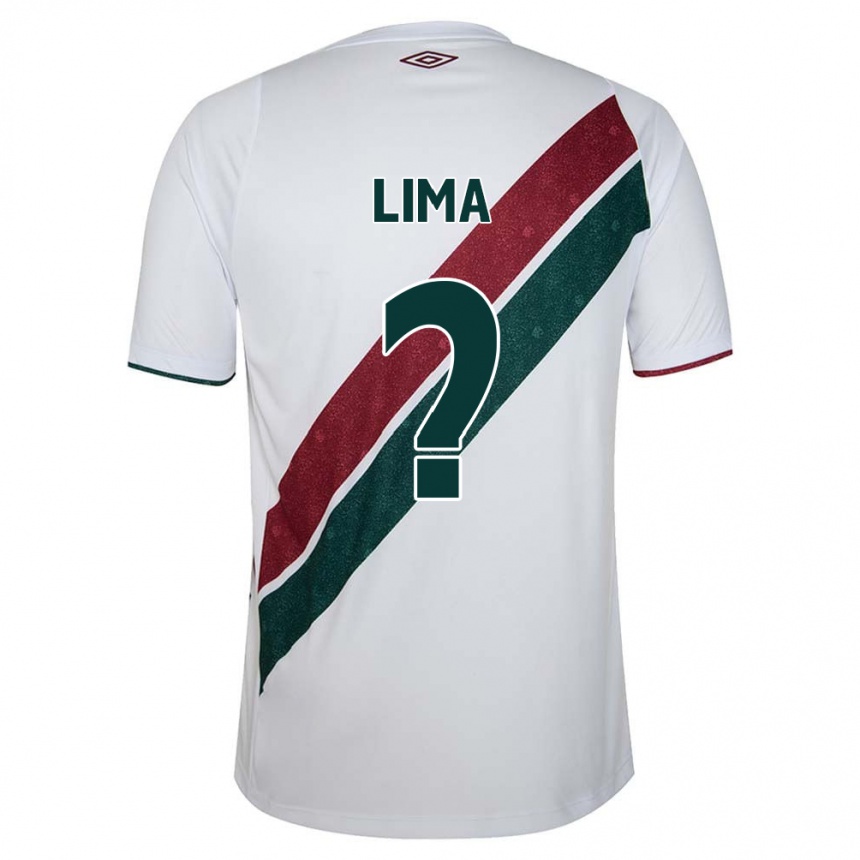 Kids Football Daniel Lima #0 White Green Maroon Away Jersey 2024/25 T-Shirt Uk