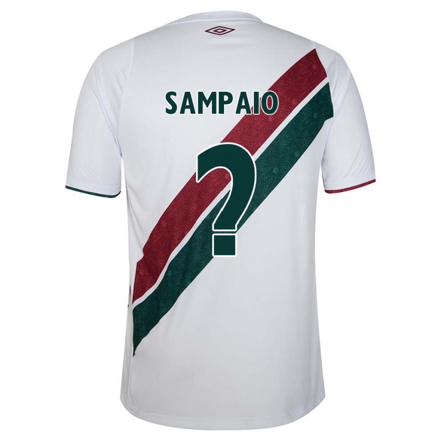 Kids Football Miguel Sampaio #0 White Green Maroon Away Jersey 2024/25 T-Shirt Uk